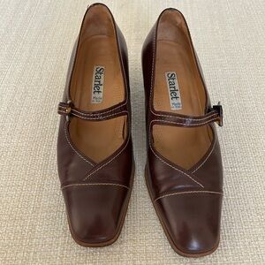 Vintage Starlet Deep Brown Heels with Strap